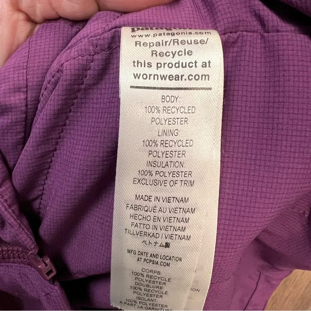 Patagonia Nano‎ Air Light Purple Primaloft Insulated Vest SZ MED - Picture 6 of 6